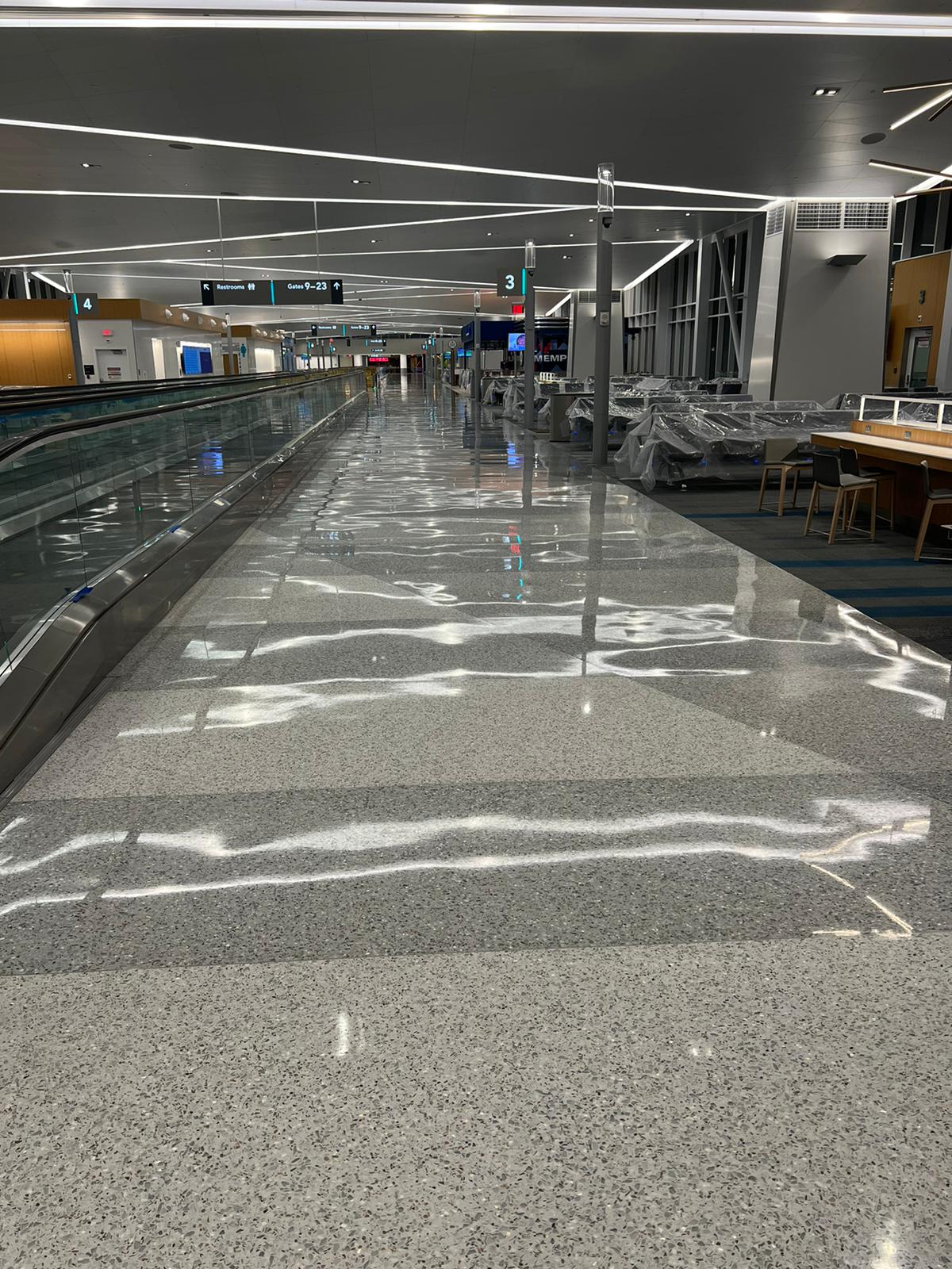 providing Cleaning service at airport